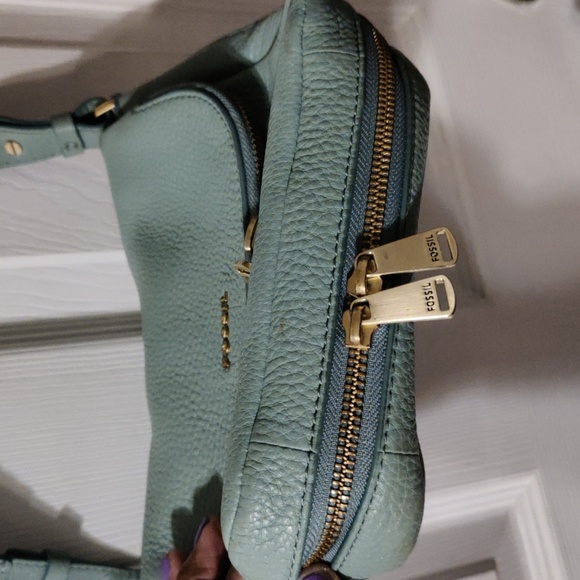 Fossil Sea Glass Preston Leather Small Flap Crossbody - Picture 7 of 15